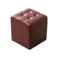 Mid-Century Tufted Ottoman Solid Color Water Resistant Genuine Leather Ottoman Brown Square 1 Piece Clearhalo 'furn' 'furn_ottomans_poufs' 'Furniture' 'Living Room Furniture' 'Ottomans & Poufs' 'ottomans_poufs' 5925070