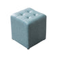 Mid-Century Tufted Ottoman Solid Color Water Resistant Genuine Leather Ottoman Blue Square 1 Piece Clearhalo 'furn' 'furn_ottomans_poufs' 'Furniture' 'Living Room Furniture' 'Ottomans & Poufs' 'ottomans_poufs' 5925073