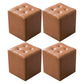 Mid-Century Tufted Ottoman Solid Color Water Resistant Genuine Leather Ottoman Light Brown Square 4 Piece Set Clearhalo 'furn' 'furn_ottomans_poufs' 'Furniture' 'Living Room Furniture' 'Ottomans & Poufs' 'ottomans_poufs' 5925081