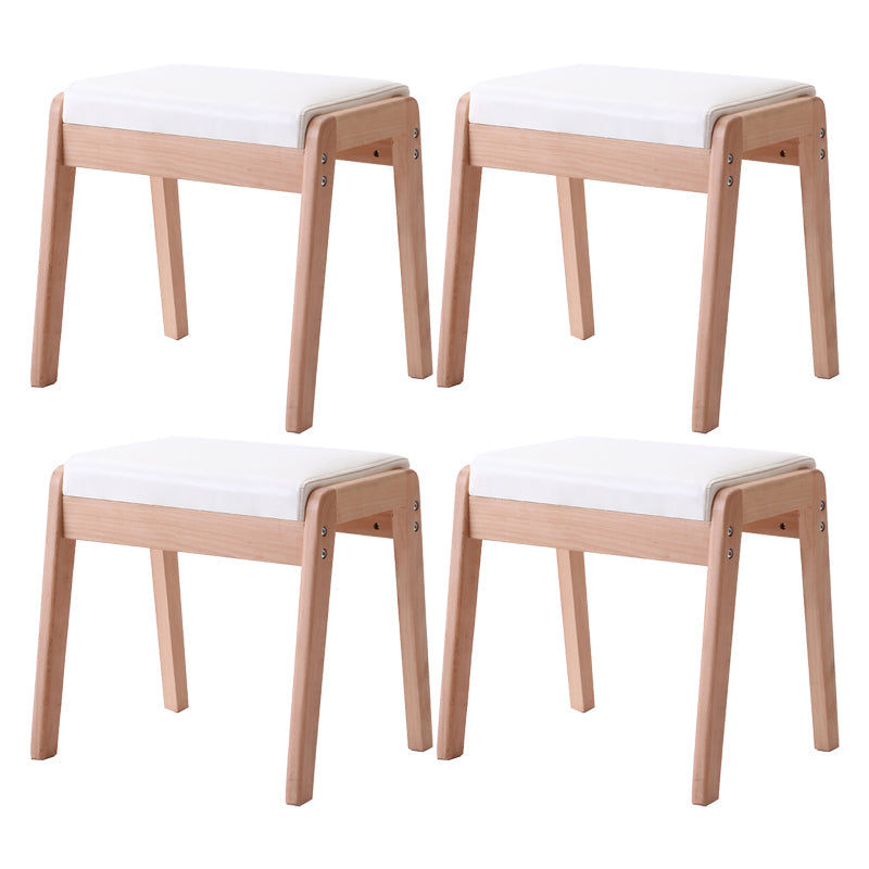 Modern Standard Yellow Rectangle Leather Water Resistant Indoor Standard White 4 Piece Set Clearhalo 'furn' 'furn_ottomans_poufs' 'Furniture' 'Living Room Furniture' 'Ottomans & Poufs' 'ottomans_poufs' 5925190