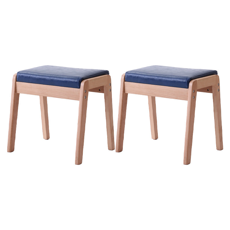 Modern Standard Yellow Rectangle Leather Water Resistant Indoor Standard Dark Blue 2 Piece Set Clearhalo 'furn' 'furn_ottomans_poufs' 'Furniture' 'Living Room Furniture' 'Ottomans & Poufs' 'ottomans_poufs' 5925211