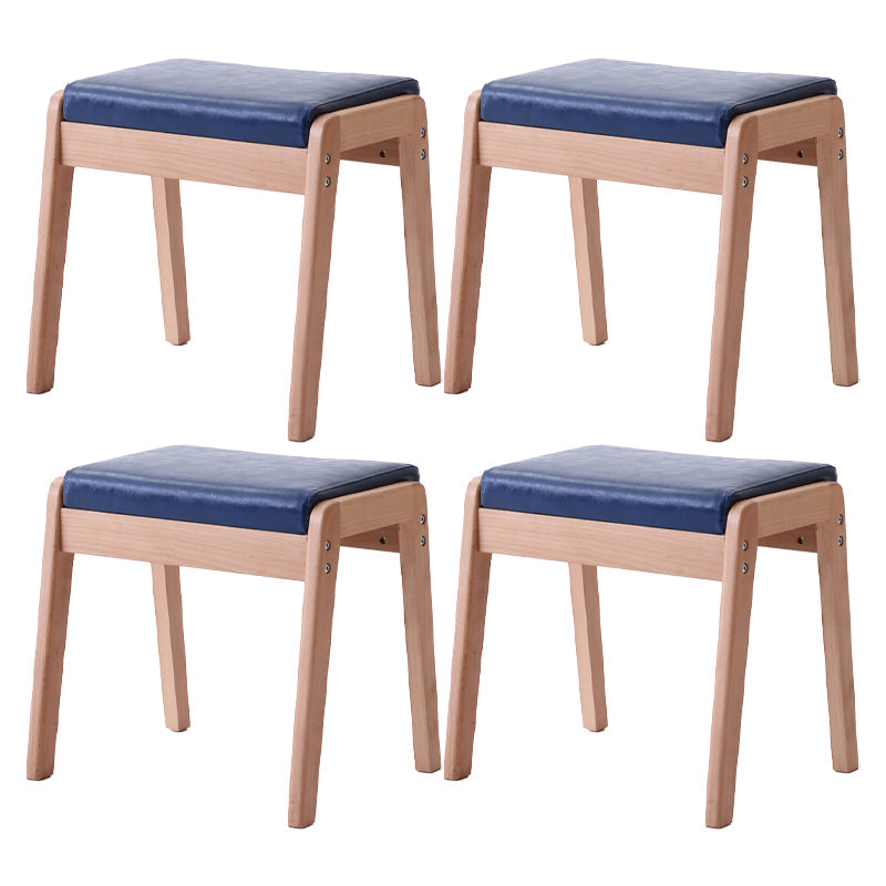 Modern Standard Yellow Rectangle Leather Water Resistant Indoor Standard Dark Blue 4 Piece Set Clearhalo 'furn' 'furn_ottomans_poufs' 'Furniture' 'Living Room Furniture' 'Ottomans & Poufs' 'ottomans_poufs' 5925212