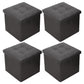 Vintage Tufted Ottoman Pure Color PU Leather Water Resistant Square Ottoman with Storage 15"L x 15"W x 15"H Black 4 Piece Set Clearhalo 'furn' 'furn_ottomans_poufs' 'Furniture' 'Living Room Furniture' 'Ottomans & Poufs' 'ottomans_poufs' 5925216