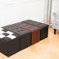 Vintage Tufted Ottoman Pure Color PU Leather Water Resistant Square Ottoman with Storage Clearhalo 'furn' 'furn_ottomans_poufs' 'Furniture' 'Living Room Furniture' 'Ottomans & Poufs' 'ottomans_poufs' 5925219