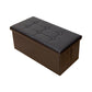 Vintage Tufted Ottoman Pure Color PU Leather Water Resistant Square Ottoman with Storage 30"L x 15"W x 15"H Black 1 Piece Clearhalo 'furn' 'furn_ottomans_poufs' 'Furniture' 'Living Room Furniture' 'Ottomans & Poufs' 'ottomans_poufs' 5925224