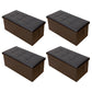 Vintage Tufted Ottoman Pure Color PU Leather Water Resistant Square Ottoman with Storage 30"L x 15"W x 15"H Black 4 Piece Set Clearhalo 'furn' 'furn_ottomans_poufs' 'Furniture' 'Living Room Furniture' 'Ottomans & Poufs' 'ottomans_poufs' 5925226