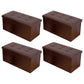 Vintage Tufted Ottoman Pure Color PU Leather Water Resistant Square Ottoman with Storage 30"L x 15"W x 15"H Brown 4 Piece Set Clearhalo 'furn' 'furn_ottomans_poufs' 'Furniture' 'Living Room Furniture' 'Ottomans & Poufs' 'ottomans_poufs' 5925229