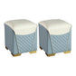 Orange Leather Standard Water Resistant Square Indoor Standard Light Blue Square 2 Piece Set Clearhalo 'furn' 'furn_ottomans_poufs' 'Furniture' 'Living Room Furniture' 'Ottomans & Poufs' 'ottomans_poufs' 5925263
