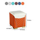 Orange Leather Standard Water Resistant Square Indoor Standard Clearhalo 'furn' 'furn_ottomans_poufs' 'Furniture' 'Living Room Furniture' 'Ottomans & Poufs' 'ottomans_poufs' 5925275