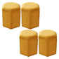 Contemporary Ottoman Solid Color Cotton Blend Standard Indoor Tear Resistant Ottoman 13"L x 12"W x 14.5"H Hexagon 4 Piece Set Clearhalo 'furn' 'furn_ottomans_poufs' 'Furniture' 'Living Room Furniture' 'Ottomans & Poufs' 'ottomans_poufs' 5925278