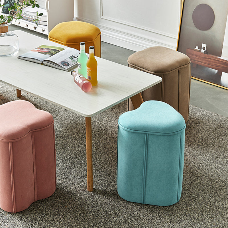 Contemporary Ottoman Solid Color Cotton Blend Standard Indoor Tear Resistant Ottoman Clearhalo 'furn' 'furn_ottomans_poufs' 'Furniture' 'Living Room Furniture' 'Ottomans & Poufs' 'ottomans_poufs' 5925281