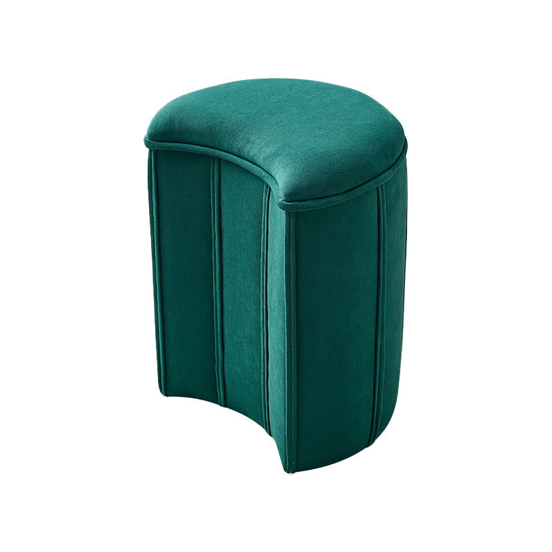 Contemporary Ottoman Solid Color Cotton Blend Standard Indoor Tear Resistant Ottoman 13"L x 12"W x 18"H Moon 1 Piece Clearhalo 'furn' 'furn_ottomans_poufs' 'Furniture' 'Living Room Furniture' 'Ottomans & Poufs' 'ottomans_poufs' 5925303