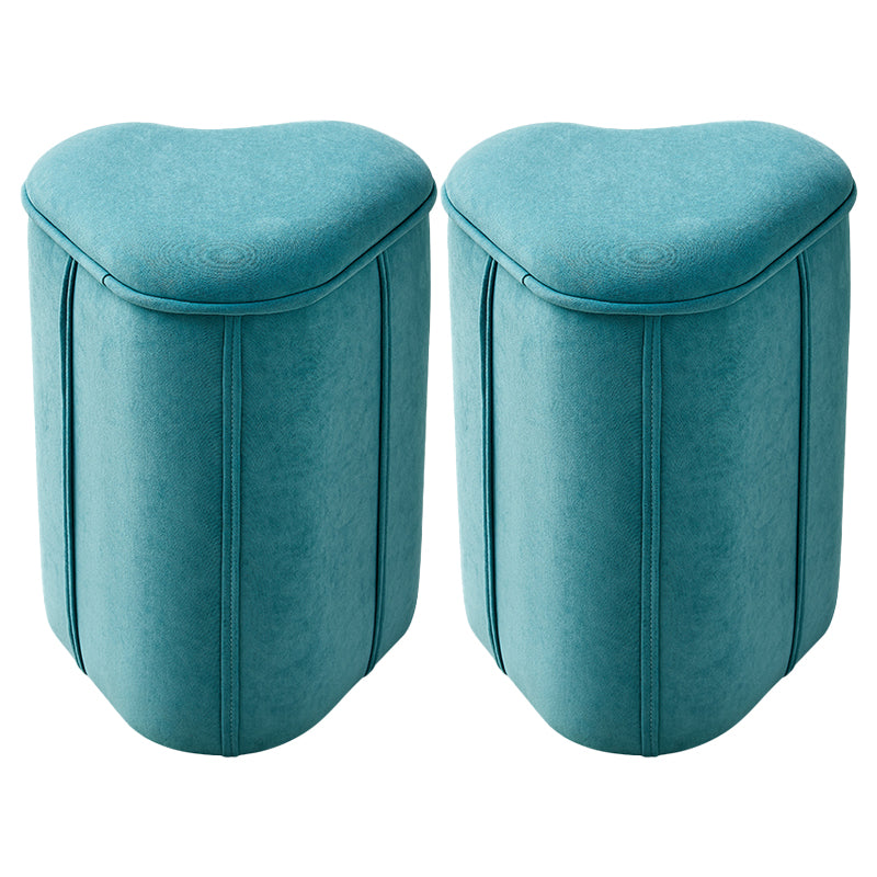 Contemporary Ottoman Solid Color Cotton Blend Standard Indoor Tear Resistant Ottoman 13"L x 12"W x 18"H Loving Heart 2 Piece Set Clearhalo 'furn' 'furn_ottomans_poufs' 'Furniture' 'Living Room Furniture' 'Ottomans & Poufs' 'ottomans_poufs' 5925307