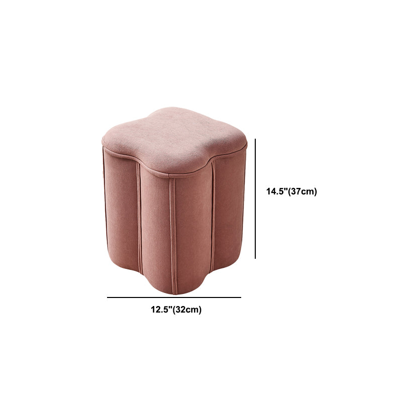Contemporary Ottoman Solid Color Cotton Blend Standard Indoor Tear Resistant Ottoman Clearhalo 'furn' 'furn_ottomans_poufs' 'Furniture' 'Living Room Furniture' 'Ottomans & Poufs' 'ottomans_poufs' 5925318