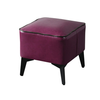 Modern Coffee Standard Water Resistant Square Leather Standard Purple 1 Piece Clearhalo 'furn' 'furn_ottomans_poufs' 'Furniture' 'Living Room Furniture' 'Ottomans & Poufs' 'ottomans_poufs' 5925376