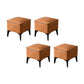 Modern Coffee Standard Water Resistant Square Leather Standard Orange 4 Piece Set Clearhalo 'furn' 'furn_ottomans_poufs' 'Furniture' 'Living Room Furniture' 'Ottomans & Poufs' 'ottomans_poufs' 5925388