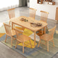 Rectangular Solid Wood Dining Table Modern Furniture with 4 Legs