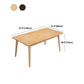 Rectangular Solid Wood Dining Table Modern Furniture with 4 Legs