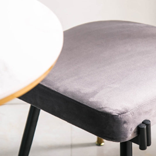 Glam Style Armless Dining Chairs Fabric Home Dining Side Chair