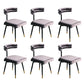 Glam Style Armless Dining Chairs Fabric Home Dining Side Chair