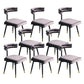 Glam Style Armless Dining Chairs Fabric Home Dining Side Chair