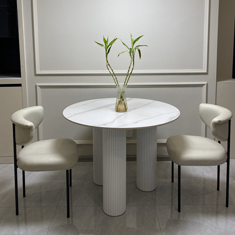 Tela silla de comedor de espalda abierta