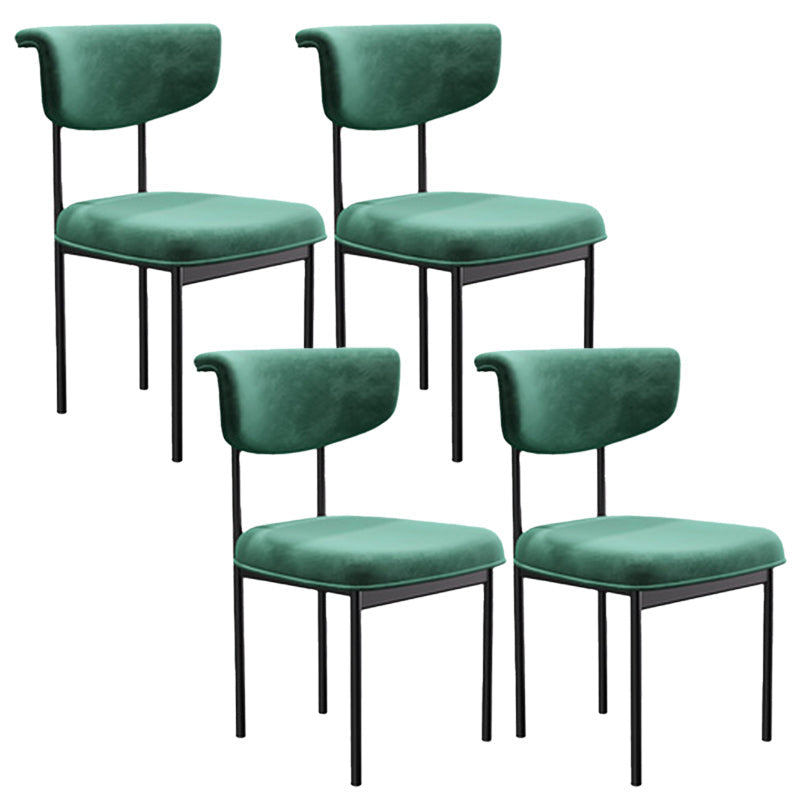 Tela silla de comedor de espalda abierta