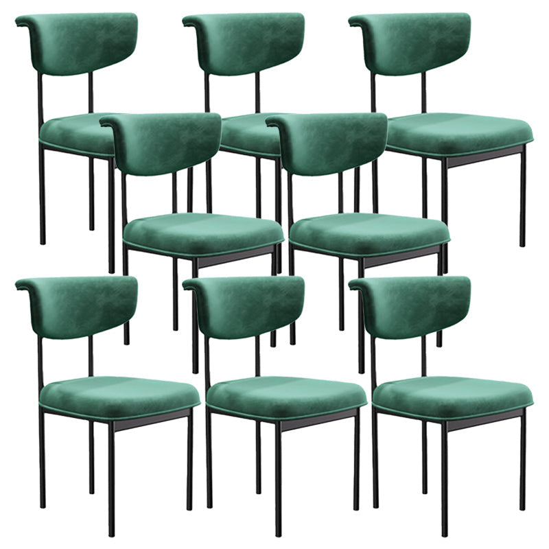 Tela silla de comedor de espalda abierta