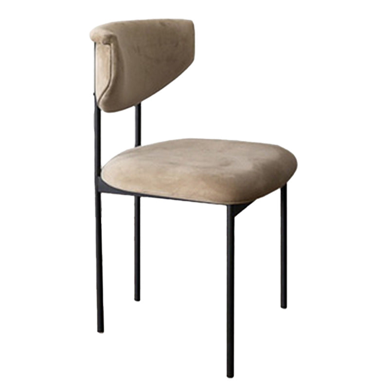 Tela silla de comedor de espalda abierta