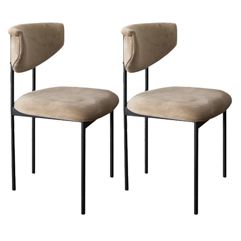 Tela silla de comedor de espalda abierta