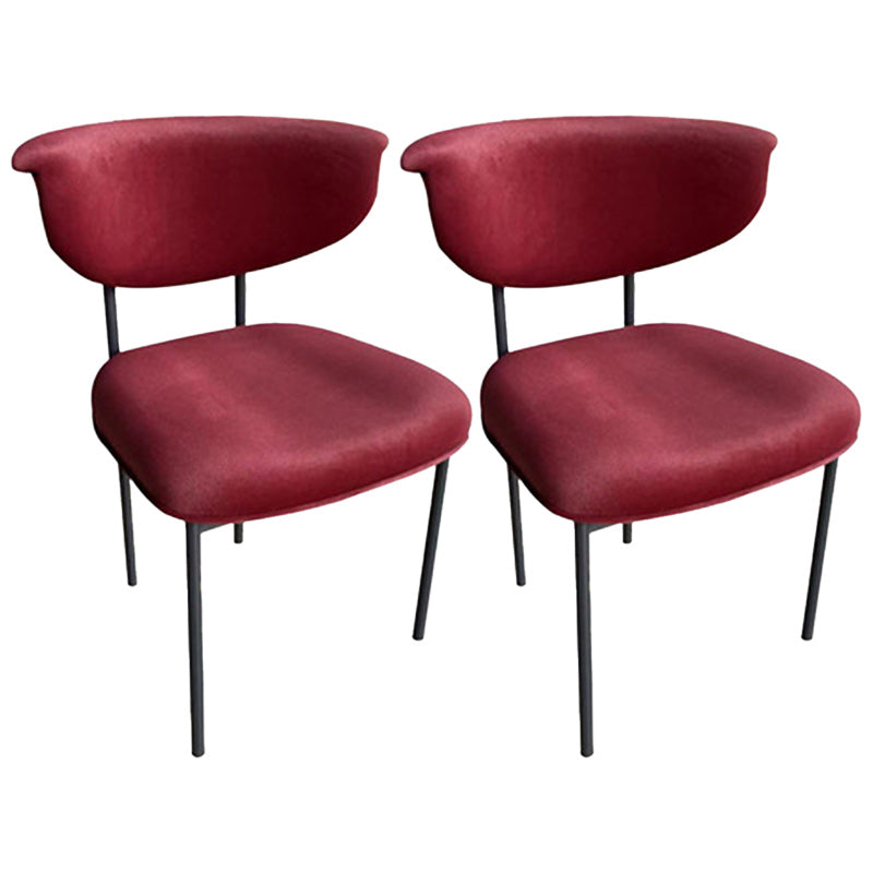 Tela silla de comedor de espalda abierta