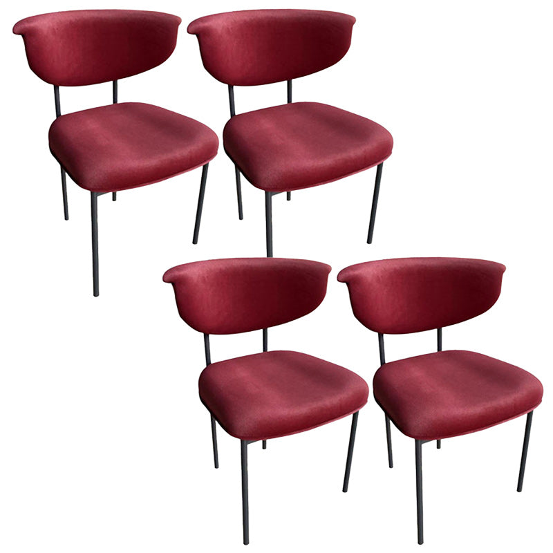 Tela silla de comedor de espalda abierta