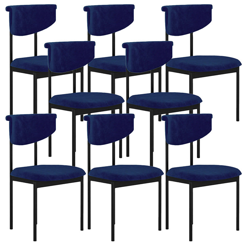 Tela silla de comedor de espalda abierta