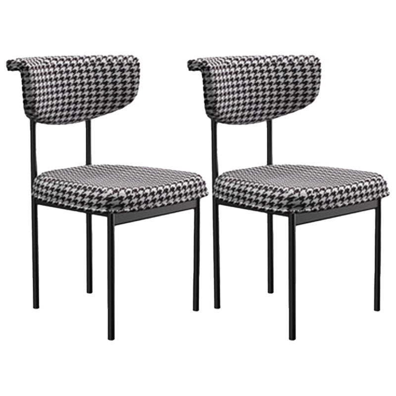 Tela silla de comedor de espalda abierta