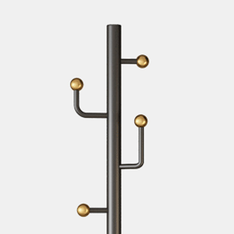 Glam Coat Rack Free Standing Coat Hook Metal Hall Stand Living Room Clearhalo 'Entry & Mudroom Furniture' 'furn' 'furn_hall_tree_coat_racks' 'Furniture' 'Hall Trees & Coat Racks' 'hall_tree_coat_racks' 5926314