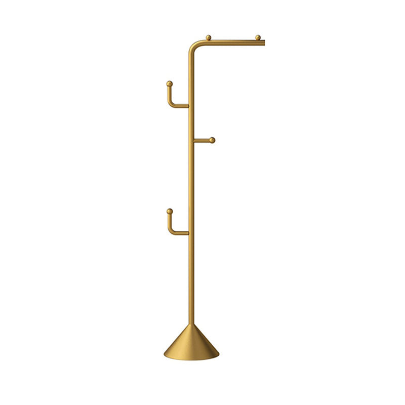 Glam Coat Rack Free Standing Coat Hook Metal Hall Stand Living Room 11"L x 11"W x 69"H Gold Clearhalo 'Entry & Mudroom Furniture' 'furn' 'furn_hall_tree_coat_racks' 'Furniture' 'Hall Trees & Coat Racks' 'hall_tree_coat_racks' 5926317