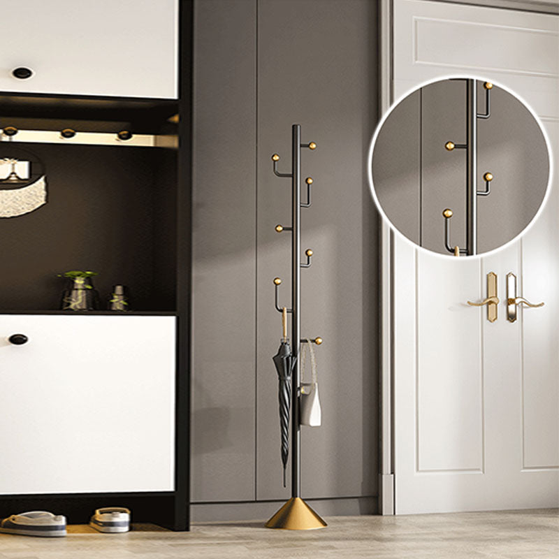 Glam Coat Rack Free Standing Coat Hook Metal Hall Stand Living Room Clearhalo 'Entry & Mudroom Furniture' 'furn' 'furn_hall_tree_coat_racks' 'Furniture' 'Hall Trees & Coat Racks' 'hall_tree_coat_racks' 5926320