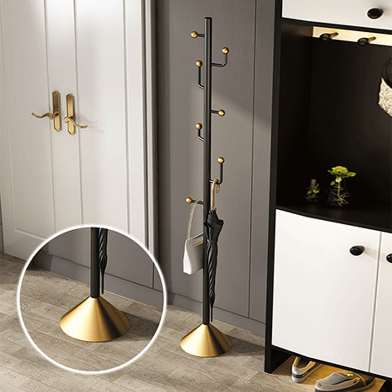 Glam Coat Rack Free Standing Coat Hook Metal Hall Stand Living Room Clearhalo 'Entry & Mudroom Furniture' 'furn' 'furn_hall_tree_coat_racks' 'Furniture' 'Hall Trees & Coat Racks' 'hall_tree_coat_racks' 5926321