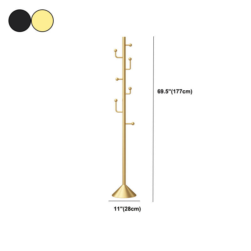 Glam Coat Rack Free Standing Coat Hook Metal Hall Stand Living Room Clearhalo 'Entry & Mudroom Furniture' 'furn' 'furn_hall_tree_coat_racks' 'Furniture' 'Hall Trees & Coat Racks' 'hall_tree_coat_racks' 5926324