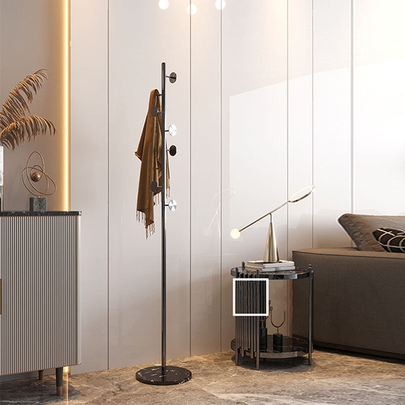 Glam Coat Rack Coat Hook Free Standing Metal Hall Stand with Slate Base ...