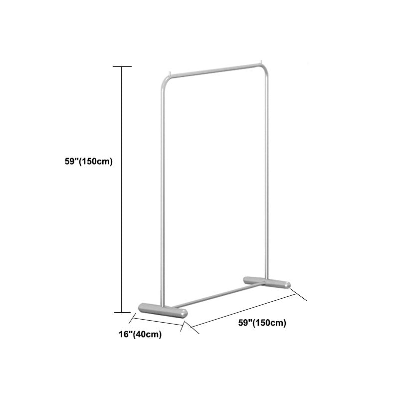 Modern Coat Rack Metal No Storage Free Standing Entry Hall Tree - Clearhalo