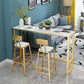 Glam Style 1/2/3 Pieces Bar Table Set Rectangle Bar Table with High Stools for Kitchen 3 Pieces: Table, 2 Stools Clearhalo 'Bar Furniture' 'furn' 'furn_home_bar_bar_sets' 'Furniture' 'Home Bars & Bar Sets' 'home_bar_bar_sets' 'Kitchen & Dining Furniture' 5926635