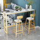 Glam Style 1/2/3 Pieces Bar Table Set Rectangle Bar Table with High Stools for Kitchen Clearhalo 'Bar Furniture' 'furn' 'furn_home_bar_bar_sets' 'Furniture' 'Home Bars & Bar Sets' 'home_bar_bar_sets' 'Kitchen & Dining Furniture' 5926637