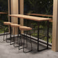 Modern Rectangular Bar Table Set 1/4 Pieces Wooden Counter Table with Backless Stools Clearhalo 'Bar Furniture' 'furn' 'furn_home_bar_bar_sets' 'Furniture' 'Home Bars & Bar Sets' 'home_bar_bar_sets' 'Kitchen & Dining Furniture' 5926697