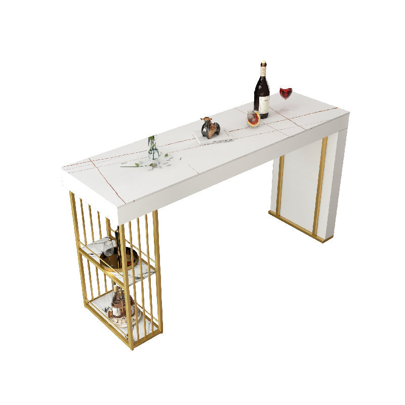 Indoor Modern Counter Height Set Stone Top Storage 1/2/3 Pieces Pub Dining Set Clearhalo 'Bar Furniture' 'furn' 'furn_home_bar_bar_sets' 'Furniture' 'Home Bars & Bar Sets' 'home_bar_bar_sets' 'Kitchen & Dining Furniture' 5926718