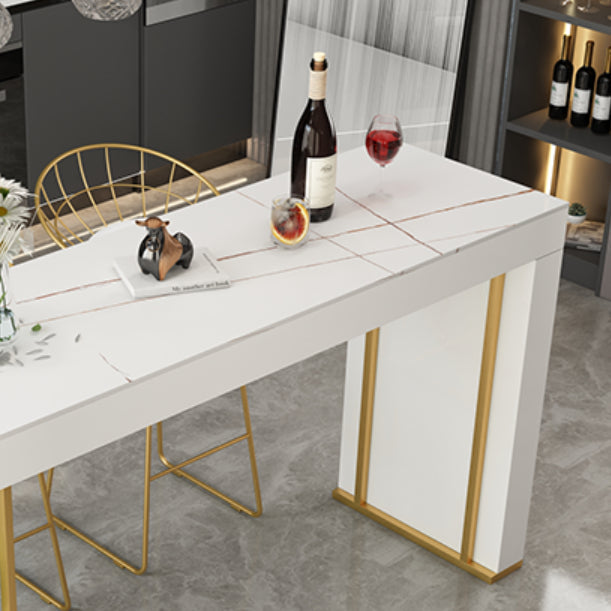 Indoor Modern Counter Height Set Stone Top Storage 1/2/3 Pieces Pub Dining Set Clearhalo 'Bar Furniture' 'furn' 'furn_home_bar_bar_sets' 'Furniture' 'Home Bars & Bar Sets' 'home_bar_bar_sets' 'Kitchen & Dining Furniture' 5926724