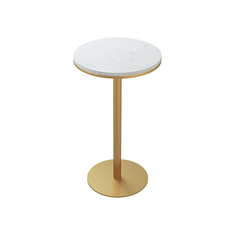 Modern Round Counter Set 1/2/5 Pieces Stone Indoor Bar Stool and Table Set White 22"L x 22"W Clearhalo 'Bar Furniture' 'furn' 'furn_home_bar_bar_sets' 'Furniture' 'Home Bars & Bar Sets' 'home_bar_bar_sets' 'Kitchen & Dining Furniture' 5926748