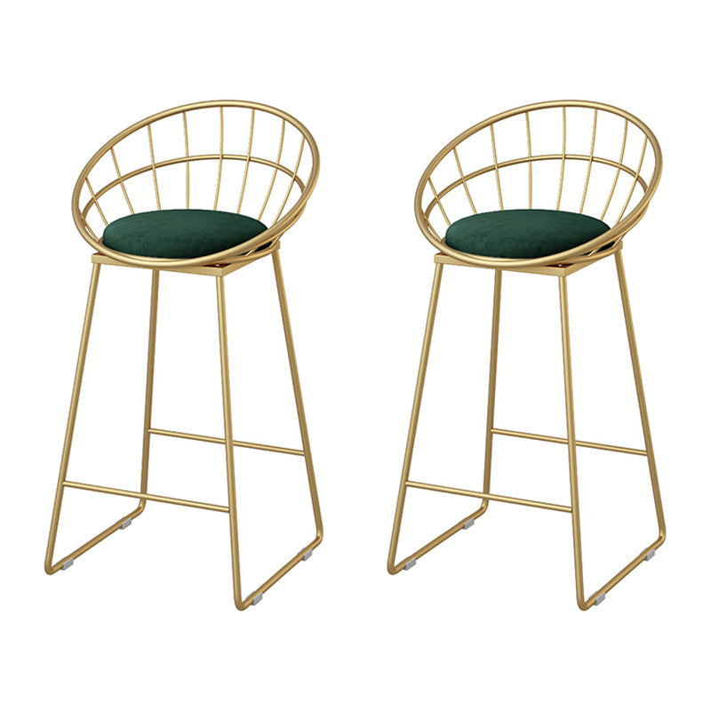 Modern Round Counter Set 1/2/5 Pieces Stone Indoor Bar Stool and Table Set Green 30"H Stools (Set of 2) Clearhalo 'Bar Furniture' 'furn' 'furn_home_bar_bar_sets' 'Furniture' 'Home Bars & Bar Sets' 'home_bar_bar_sets' 'Kitchen & Dining Furniture' 5926752