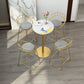 Modern Round Counter Set 1/2/5 Pieces Stone Indoor Bar Stool and Table Set Clearhalo 'Bar Furniture' 'furn' 'furn_home_bar_bar_sets' 'Furniture' 'Home Bars & Bar Sets' 'home_bar_bar_sets' 'Kitchen & Dining Furniture' 5926753