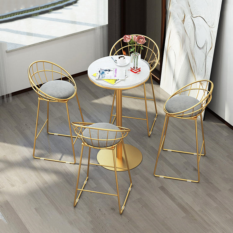 Modern Round Counter Set 1/2/5 Pieces Stone Indoor Bar Stool and Table Set Clearhalo 'Bar Furniture' 'furn' 'furn_home_bar_bar_sets' 'Furniture' 'Home Bars & Bar Sets' 'home_bar_bar_sets' 'Kitchen & Dining Furniture' 5926761